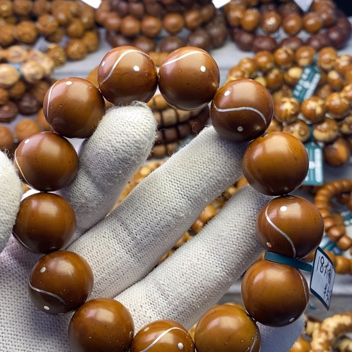 紫金鼠手串绕*柔紫金鼠镶嵌银饰太极圆珠18