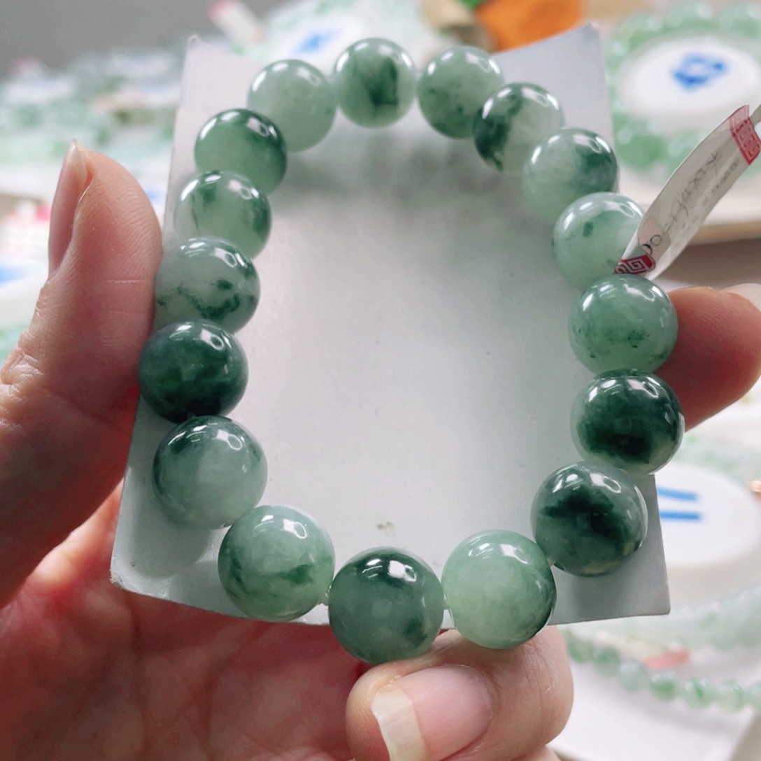 翡翠未镶嵌手链手串12.5
