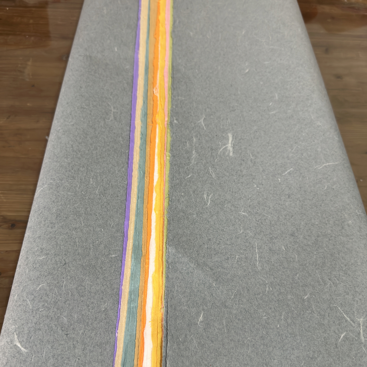 纯手工70✖️140CM楮皮十色半生熟云龙皮纸书法创作国画作品纸50张