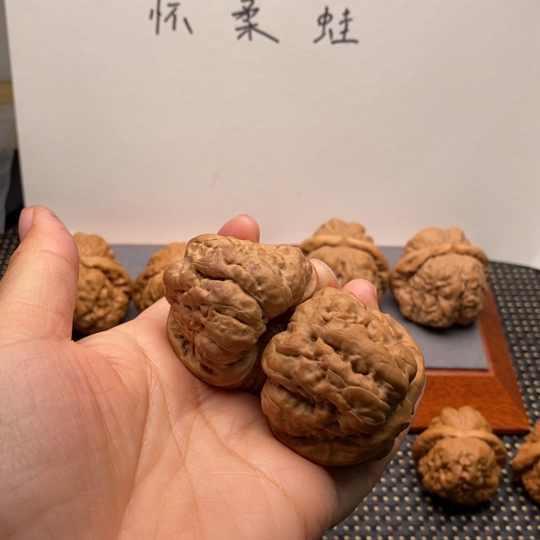 上***单把件文玩核桃白茬边41左右