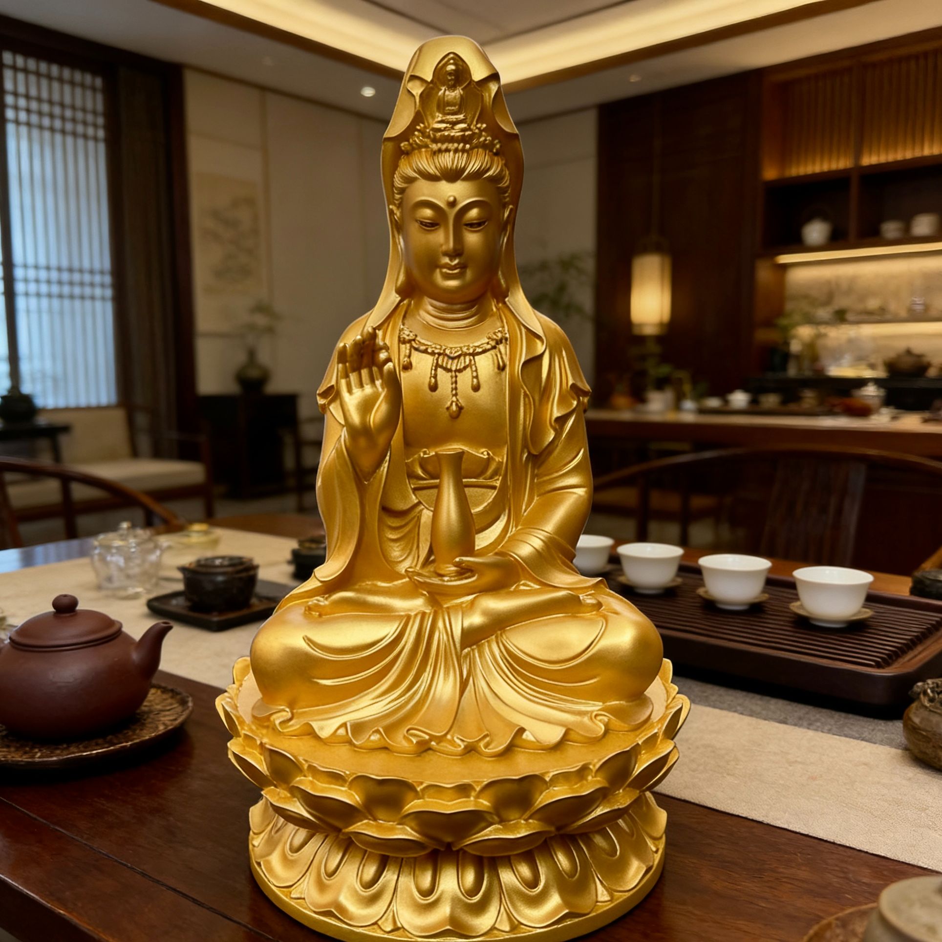 【超大观音】工艺品佛堂卧室玄关客厅装饰品礼物佛祖神像观音菩萨