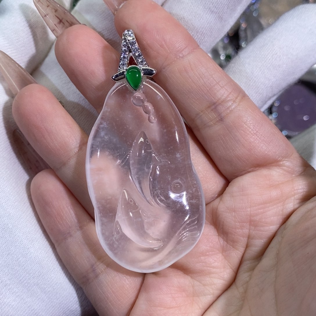 【闪购商品】石英质玉吊坠(不含链)未镶嵌梦*想
