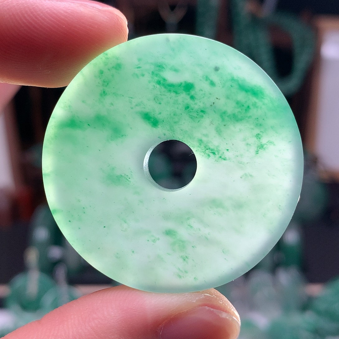 石英质玉吊坠(不含链)未镶嵌复古平安扣