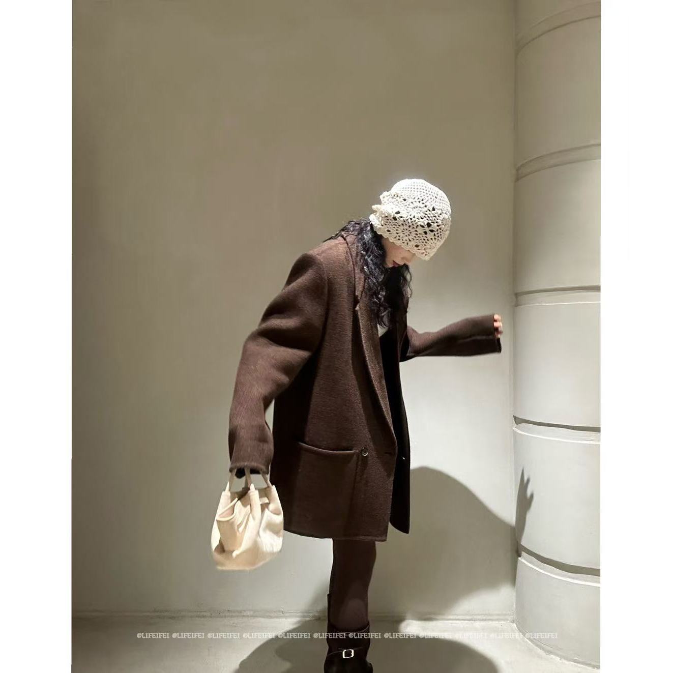 李菲菲-胶片森林重工包边复古双面呢西装M7355（只能干洗）文明试穿