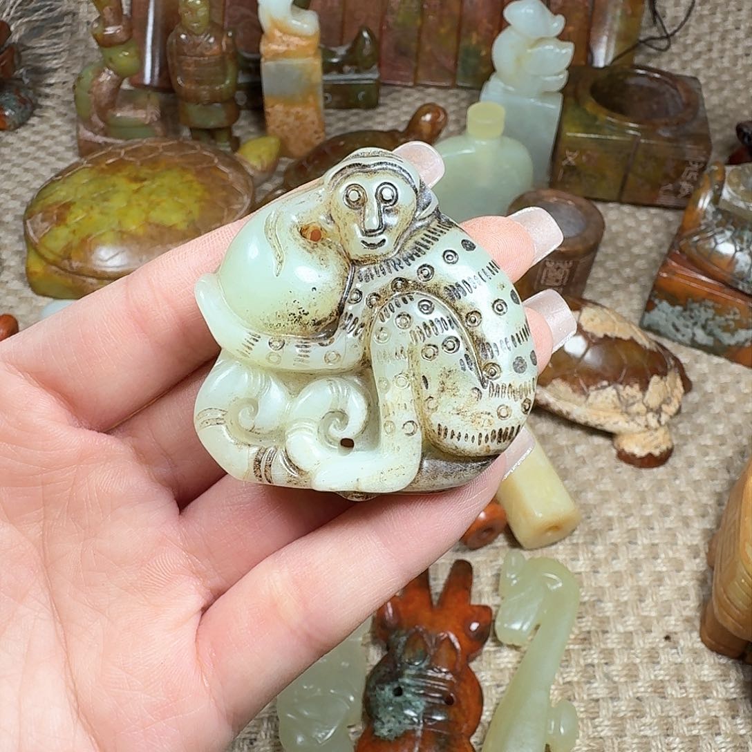 白玉菩提吊坠挂件