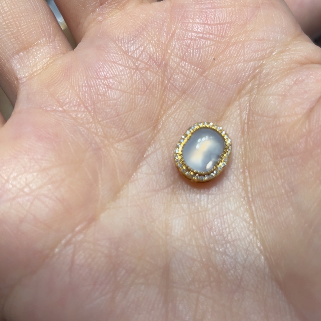 翡翠颈饰18K金镶嵌盐****店天然