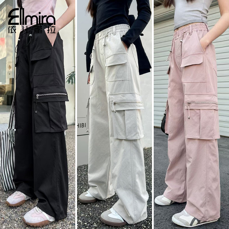 8970女童工装裤秋装儿童长裤运动裤宽松2025新款洋气大童裤子潮流