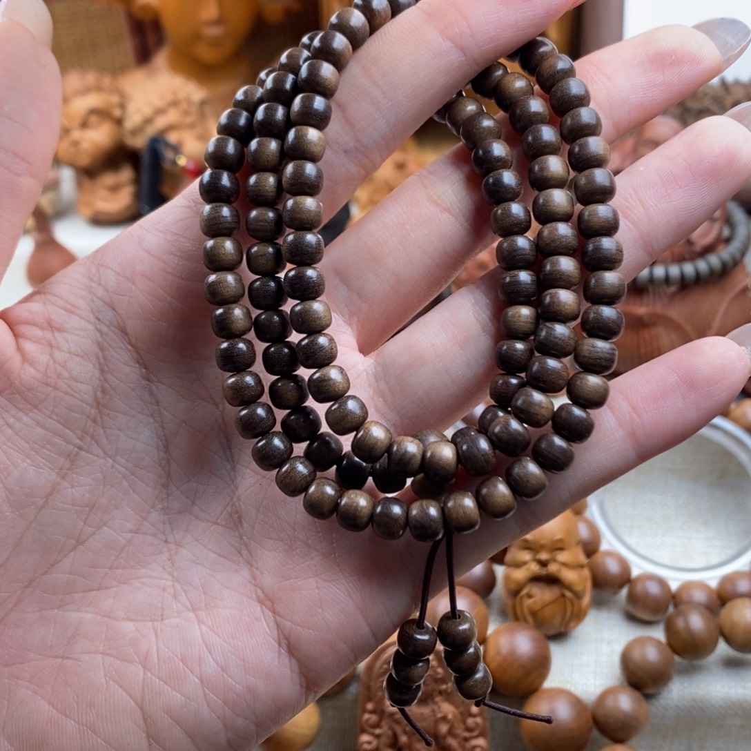宗***量手串/手链檀香木迈索尔，老山檀香，焦糖0506（微瑕）
