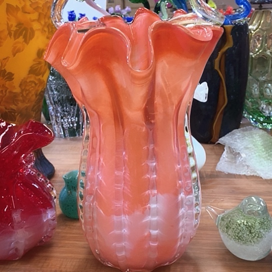琉璃花瓶高30厘米口径15厘米