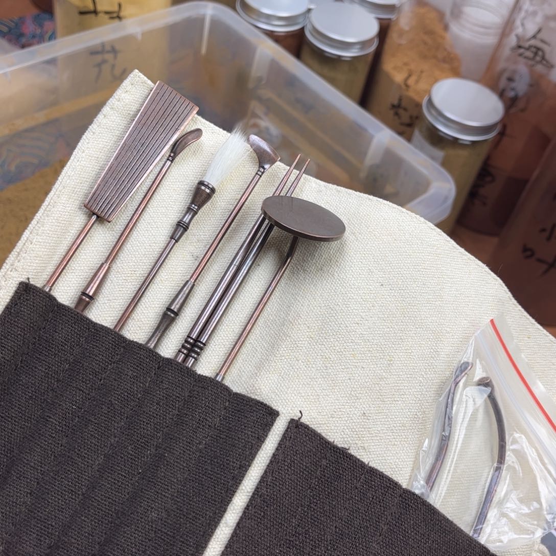 打篆工具七件檀000000