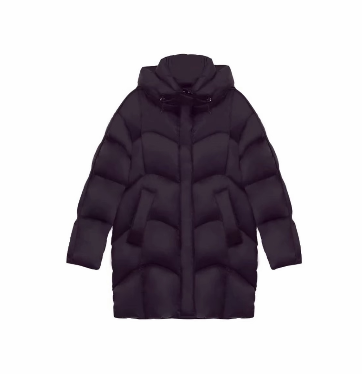 【chenyue】2025年缎面95白鹅绒连帽羽绒服DF7188