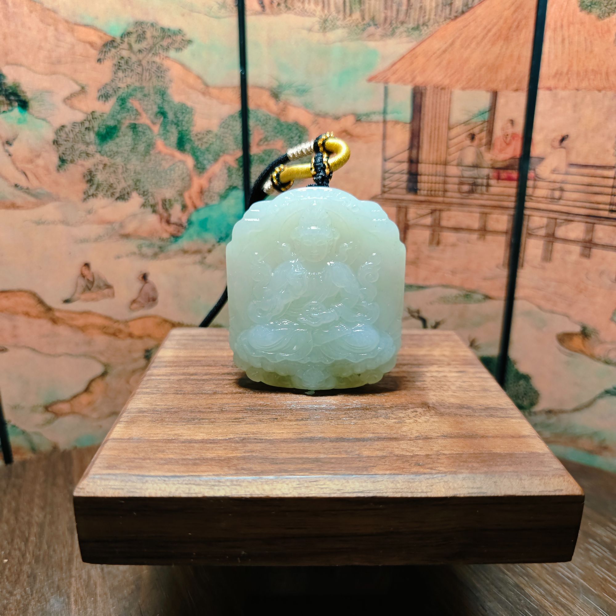 O和田玉阿弥陀佛吊坠（猪、狗）0575