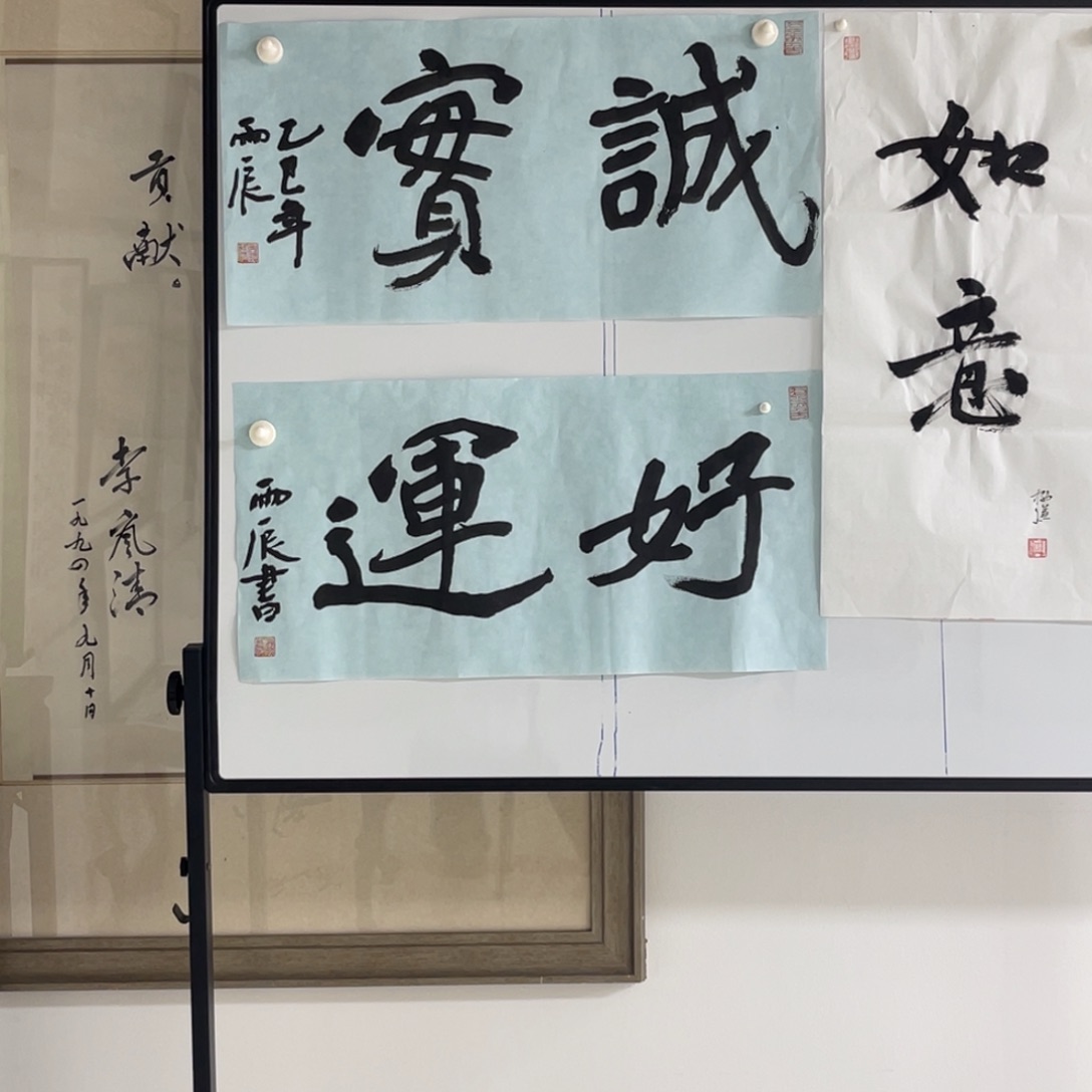 书法党震 诚实 福利