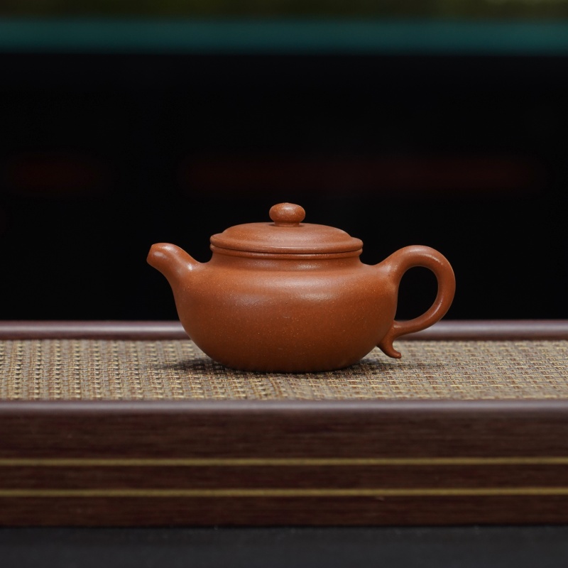 WWW蟹黄段[仿古220CC]宜兴黄龙山原矿手工紫砂壶