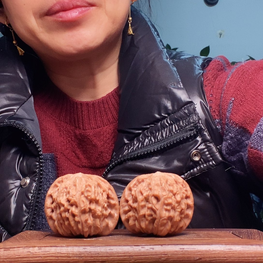 文玩核桃吊坠磨盘