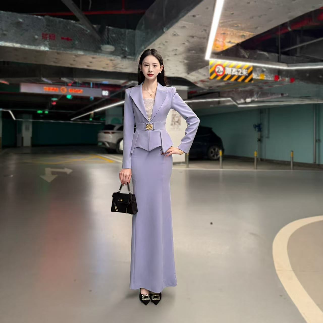 LARISSA高级修身不规则设计款摇摆鱼尾包臀裙