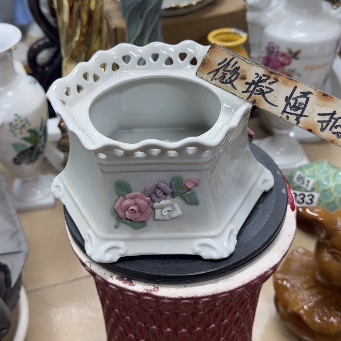 瓷片陶瓷工艺花瓶摆件