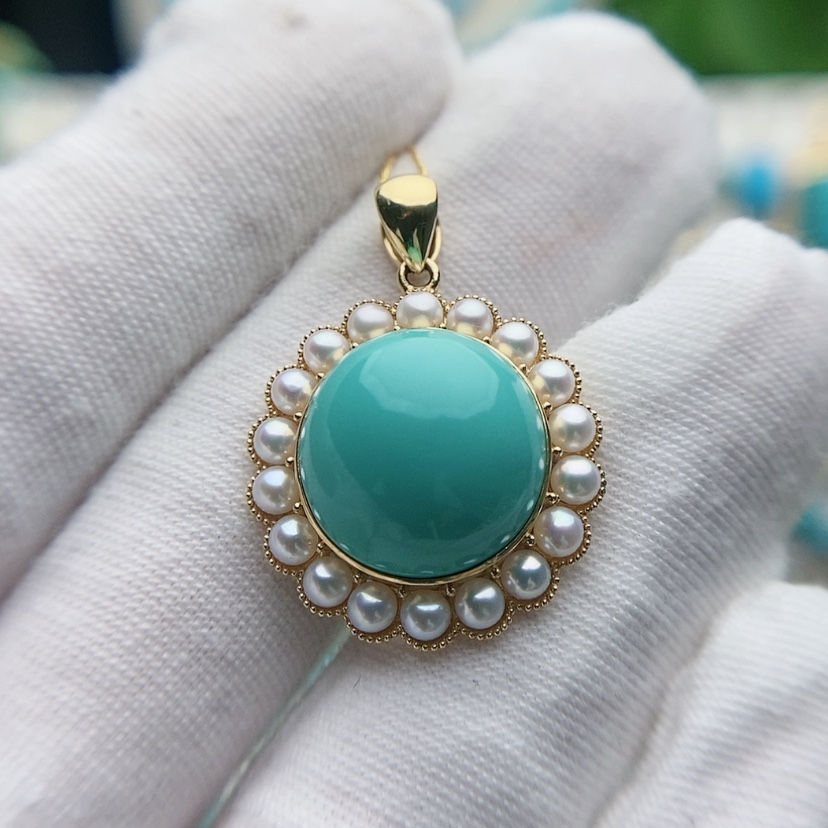 【闪购商品】绿松石原矿绿松石18K金镶嵌