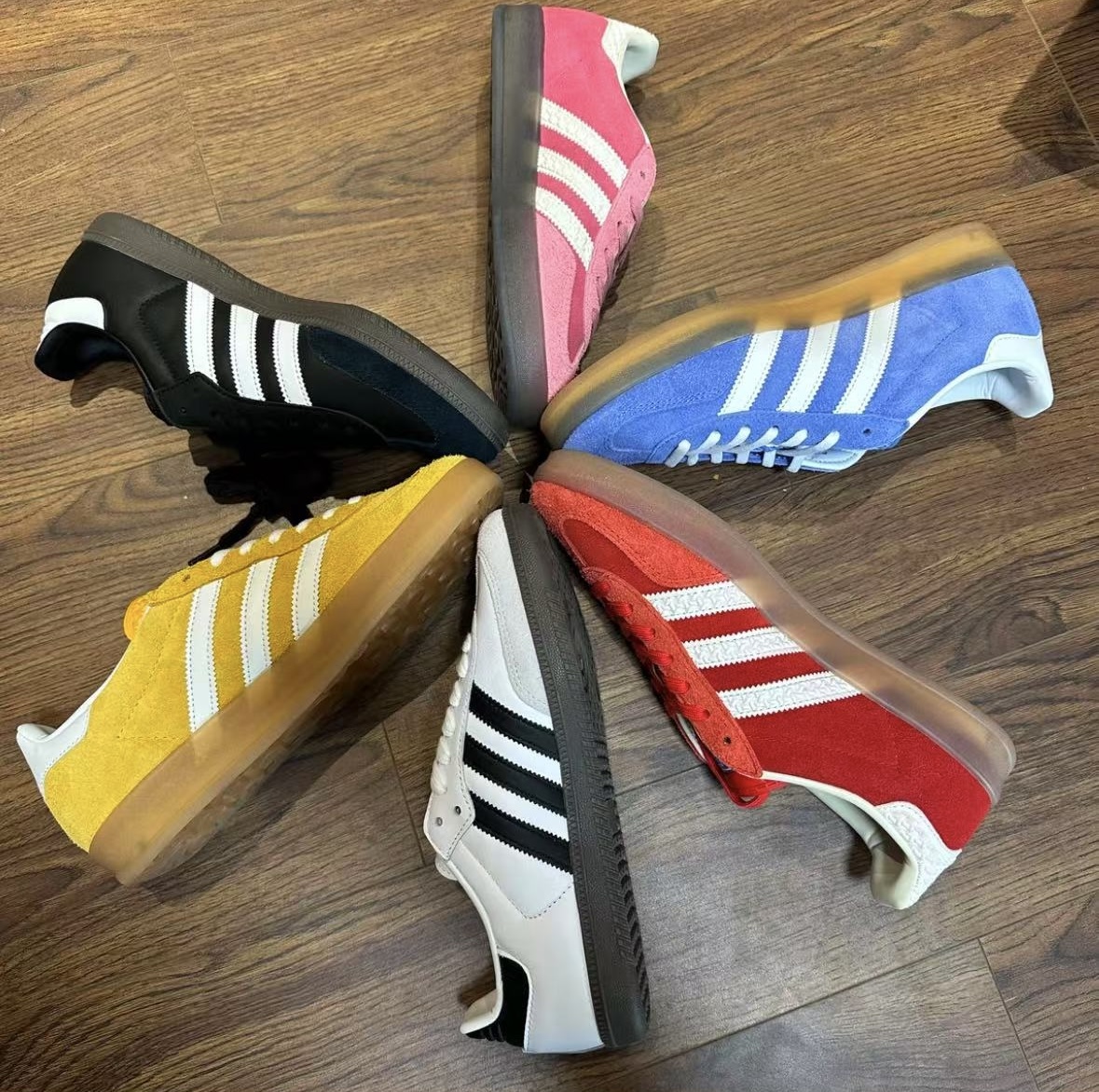 牛皮版粉色红色德训鞋时尚女阿甘鞋2025春季新款运动男休闲板鞋