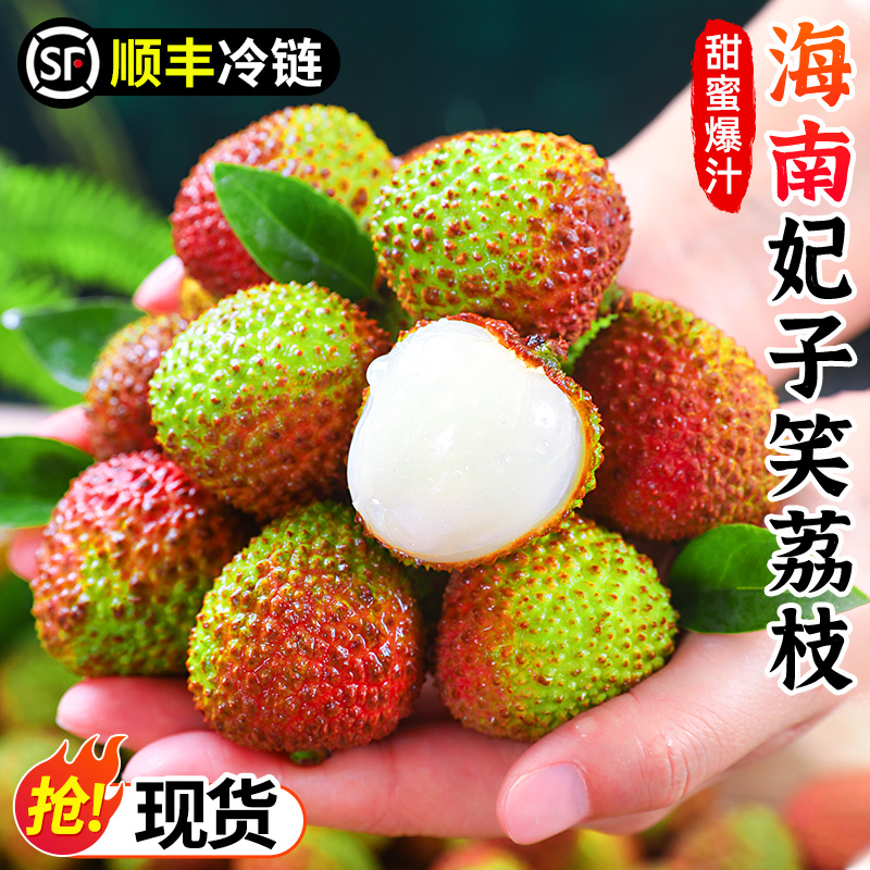 【顺丰冷链】海南妃子笑荔枝1-5斤新鲜头茬现摘水果核小肉厚香甜
