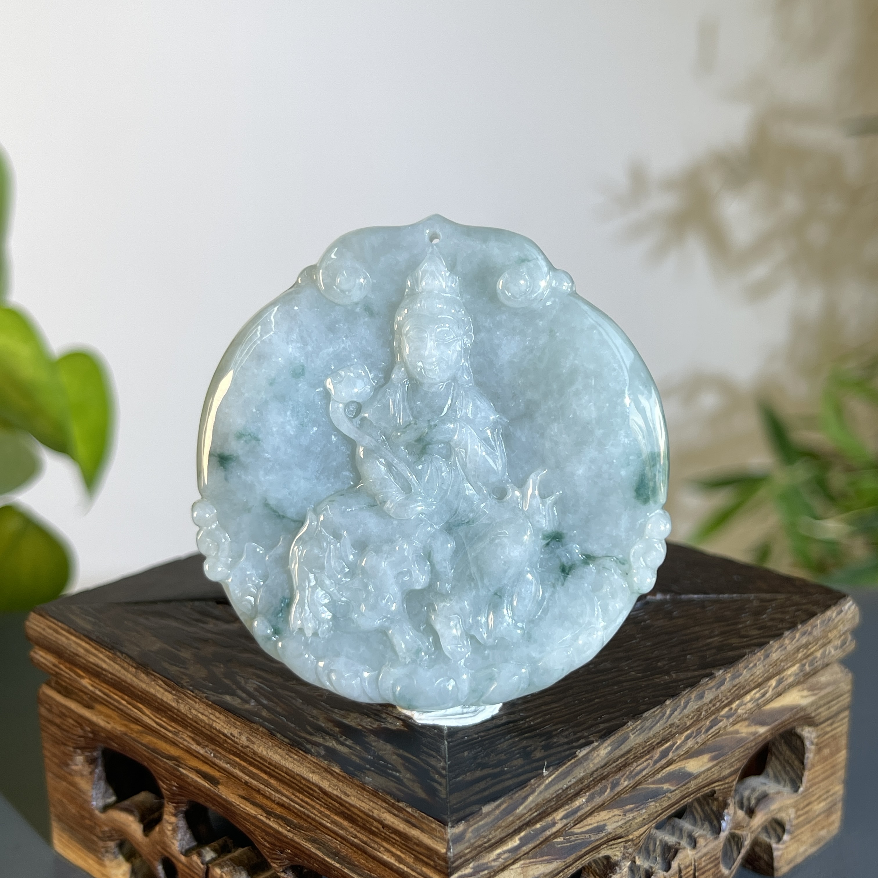 JTW21-05 天然缅甸A货翡翠  文殊