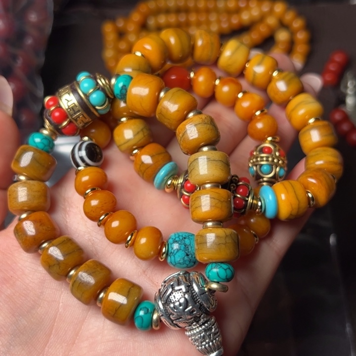 竺***韵琉璃/树脂/塑料类脖挂 单圈