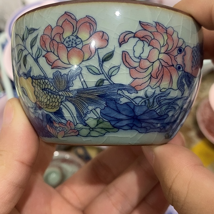 摆件陶景德镇陶瓷主人杯2334