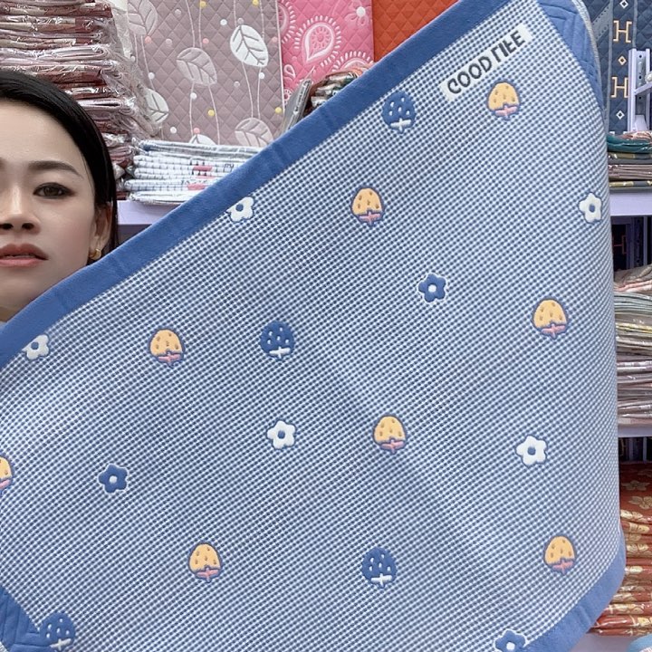 棉蓝色小草莓纯棉