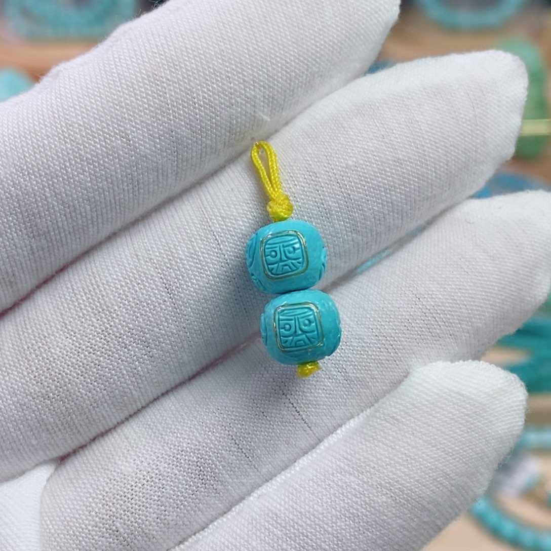 绿松石未镶嵌珠宝奇石8.5mm