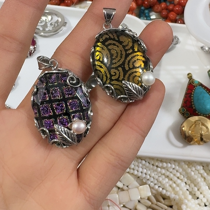 玛瑙/玉髓合金珠宝半成品38号打包