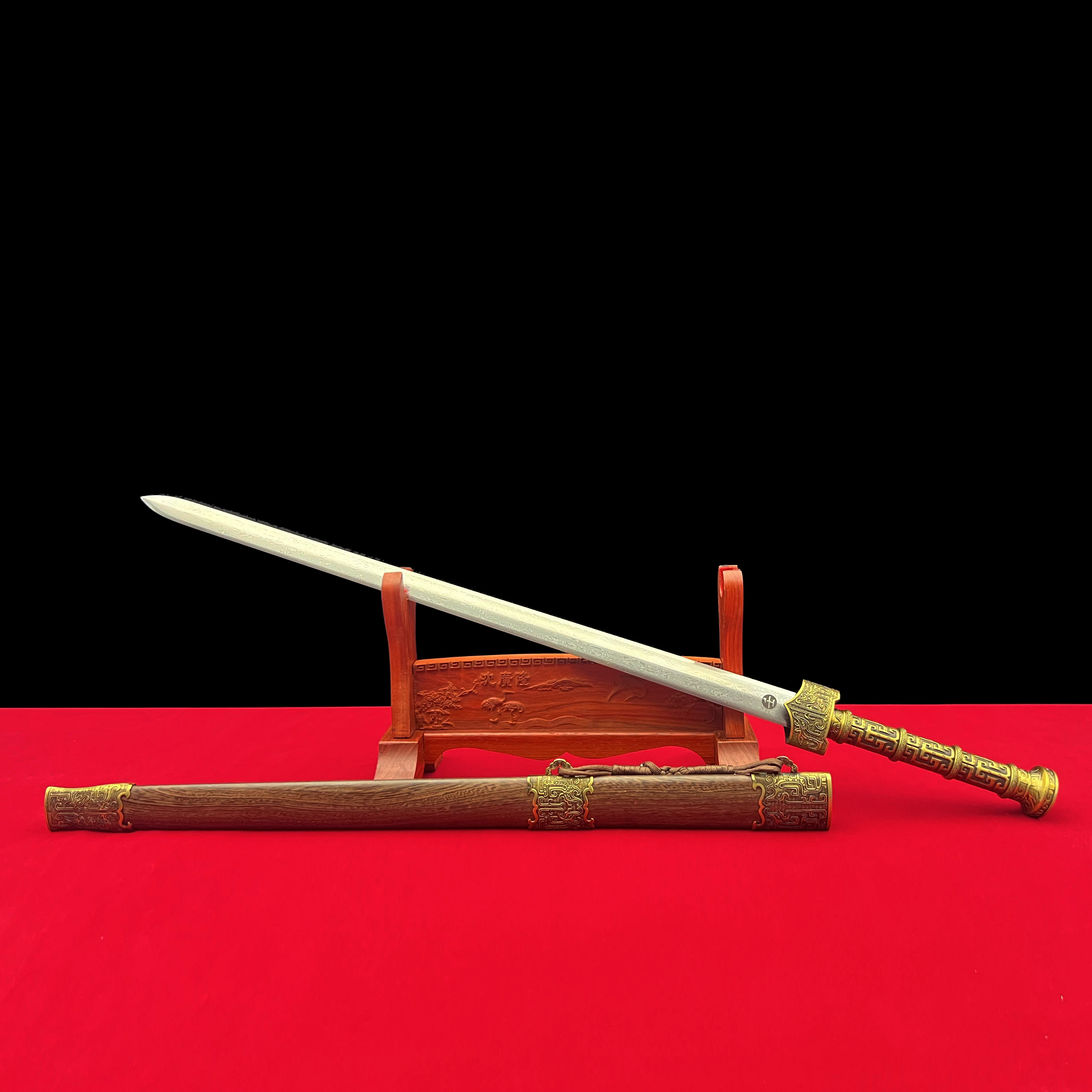 龙泉沈广隆-赵云剑 合金手工锻打 未开刃