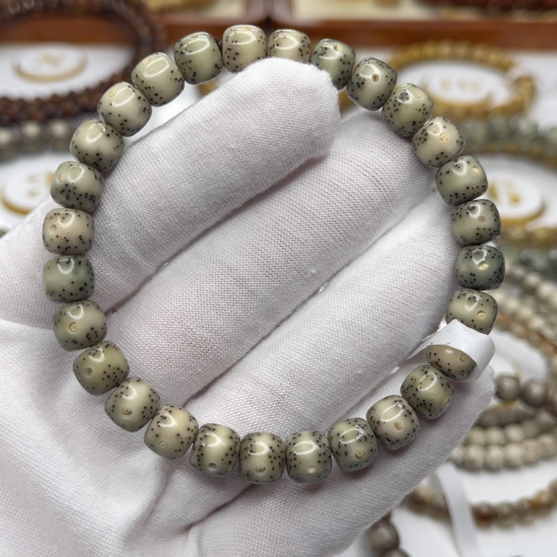 星月菩提手串8/7青花瓷横纹月通体细星