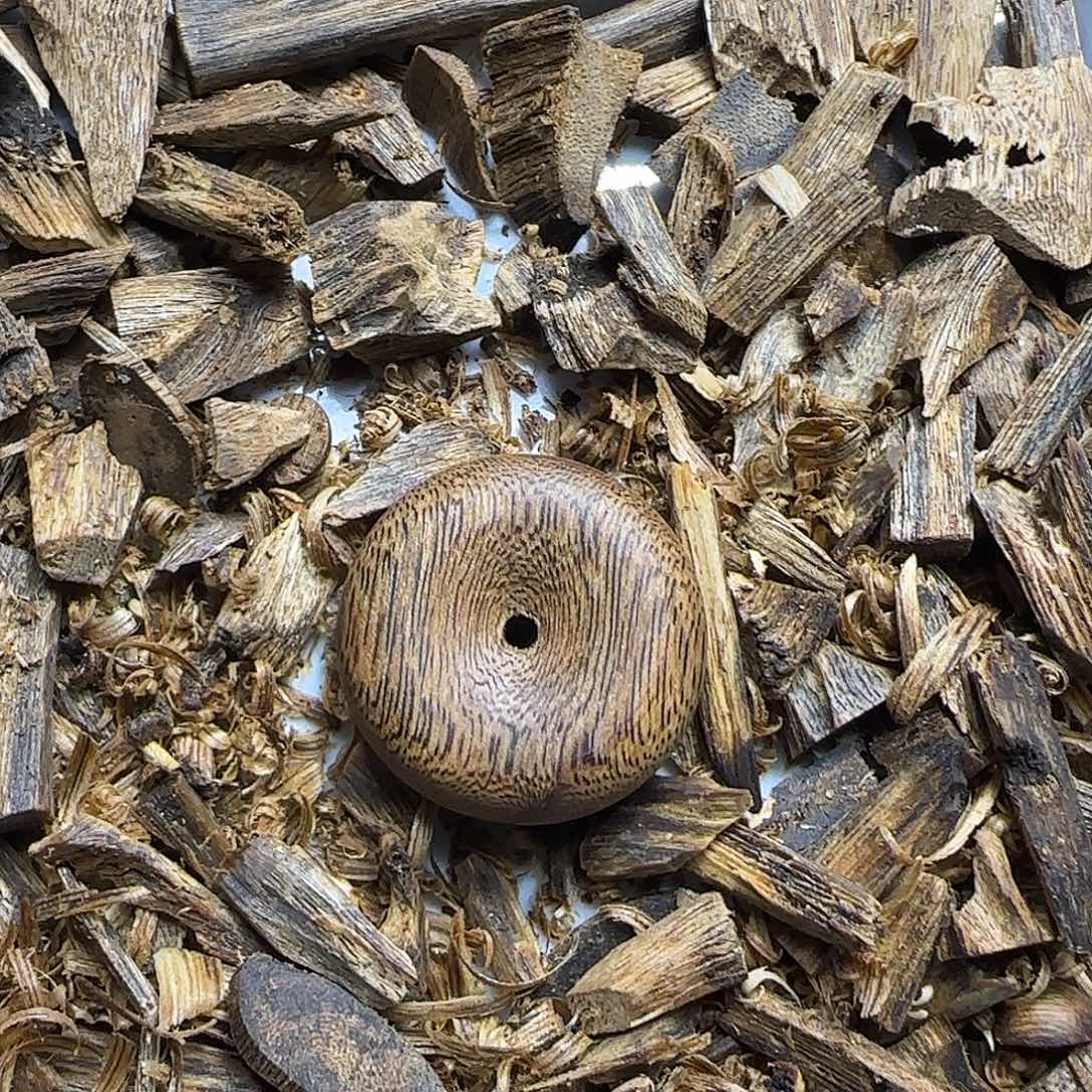 沉香碎屑沉香平安扣