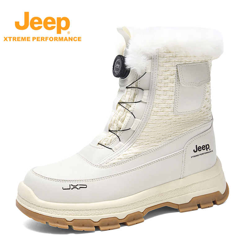 JEEP/吉普冬季雪地靴户外防水加绒防滑加厚保暖高帮防寒防寒靴