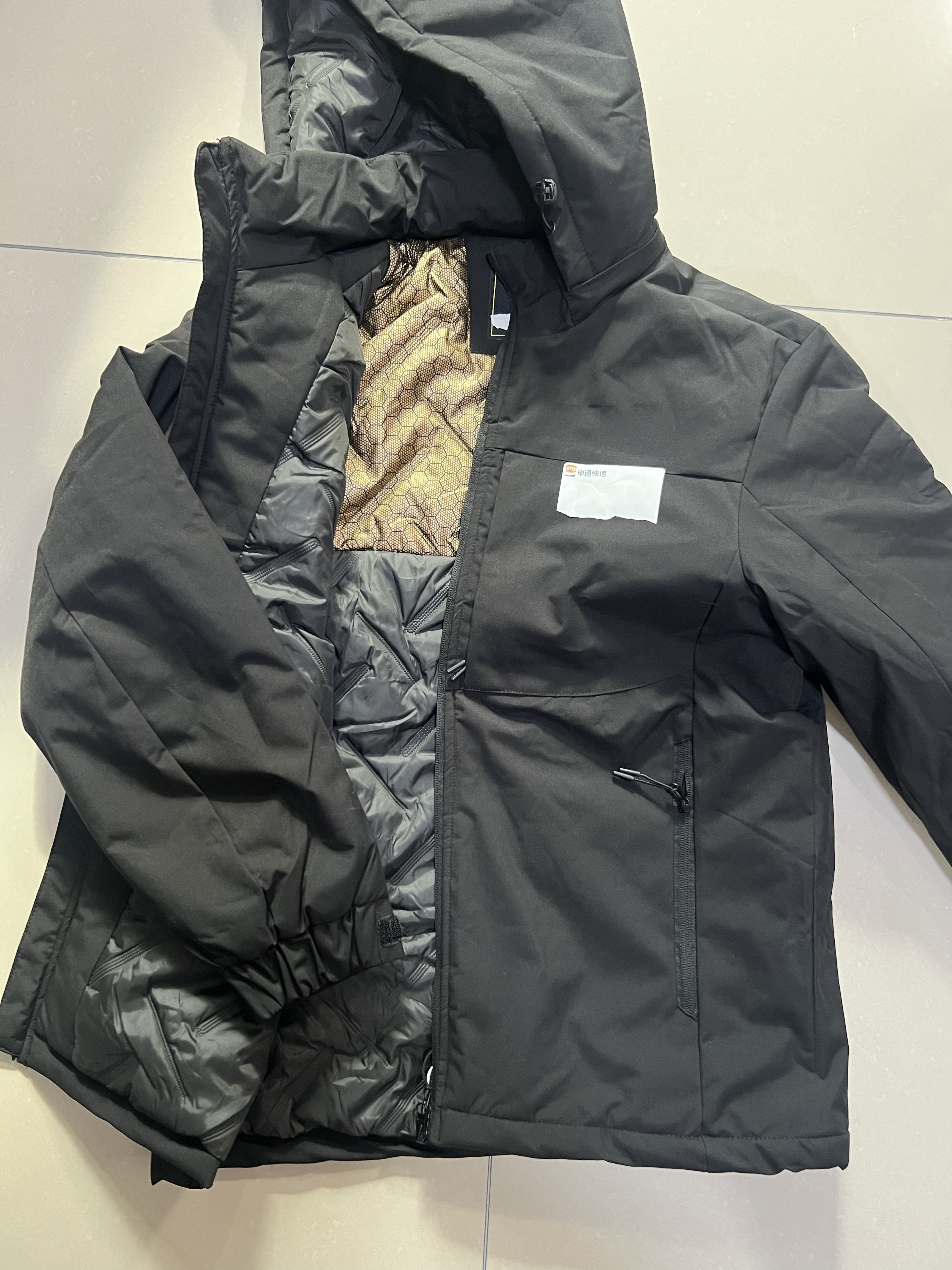 夹克一体棉黑色保暖