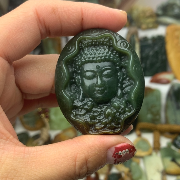 岫岩河磨玉（透闪石质玉）挂件未镶嵌