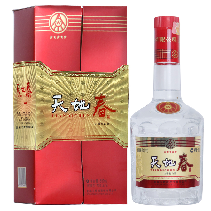 五粮液股份公司出品 天地春2006年 浓香型白酒45度500mL*1瓶