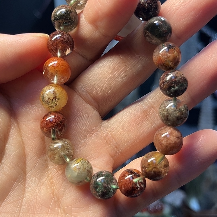 水晶手链未镶嵌天然四季幽灵水晶