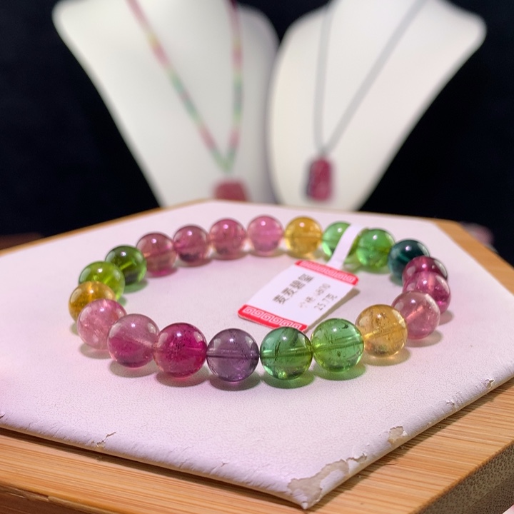 双色碧玺手链未镶嵌