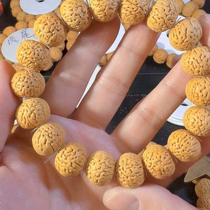 X***桃核吊坠南瓜玻璃球