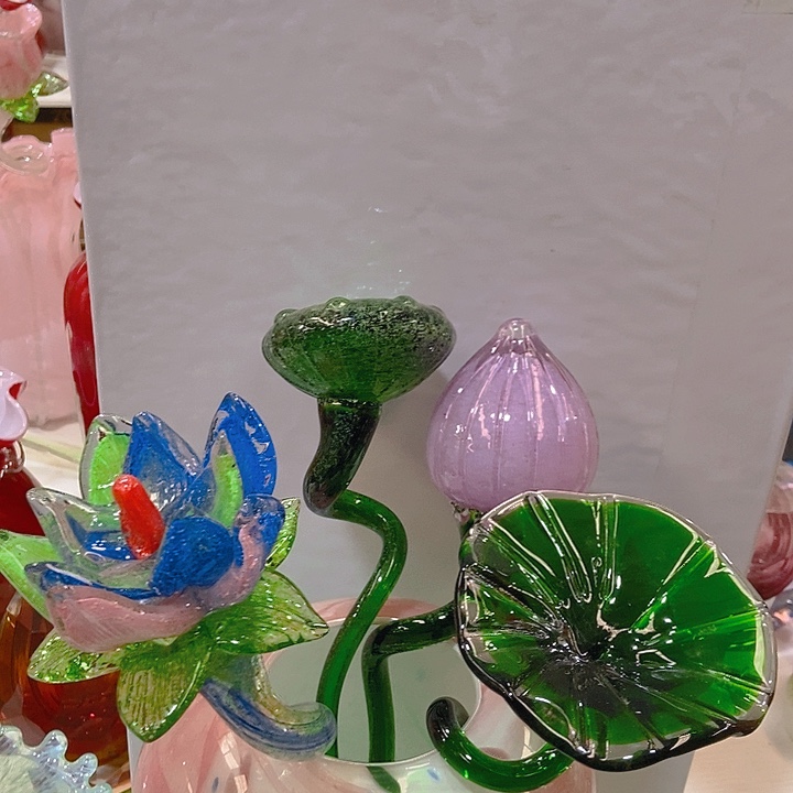 无铅玻璃琉璃花高45口9