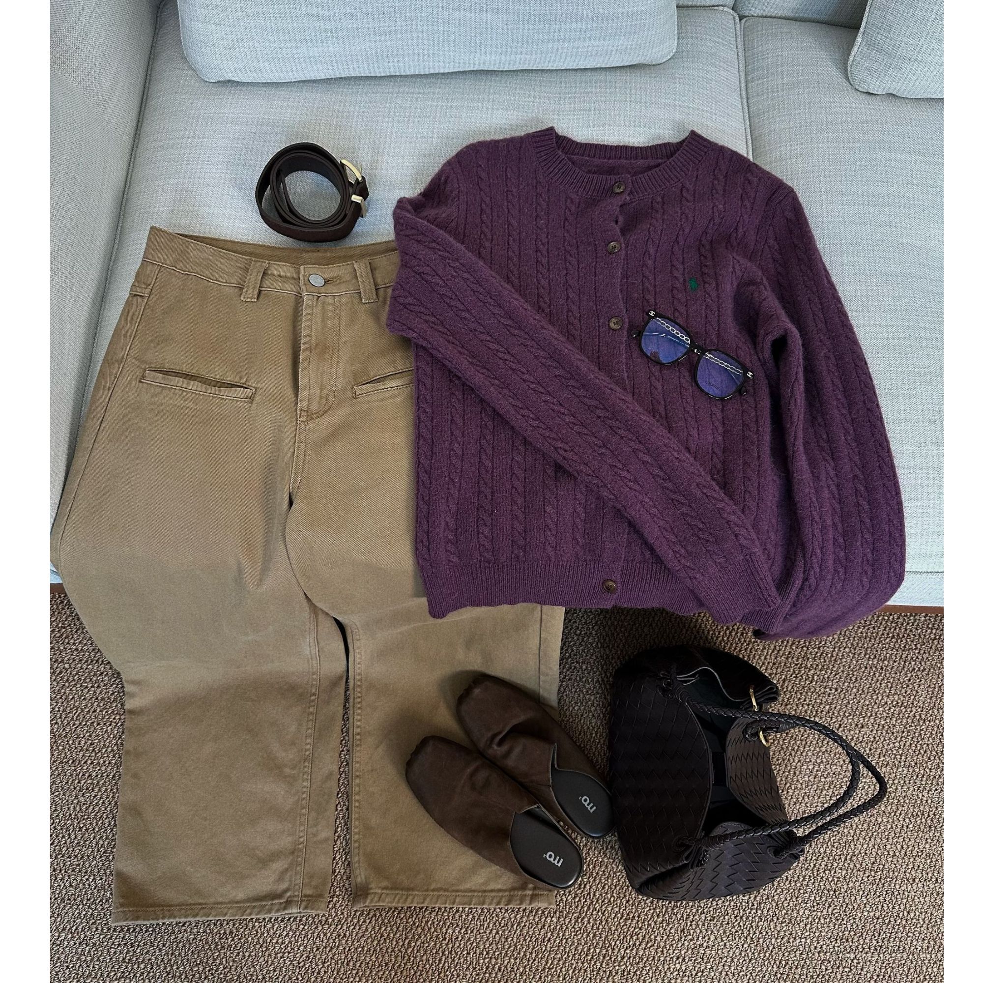 JIAO.AO 圆领麻花小众老钱风休闲毛针织Y8569