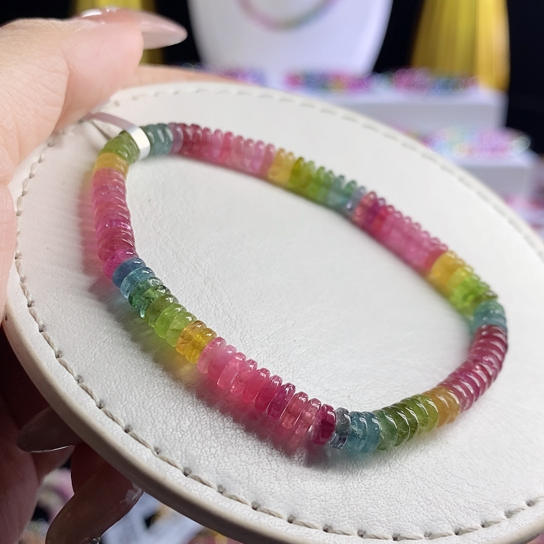 未镶嵌手链碧玺算盘珠