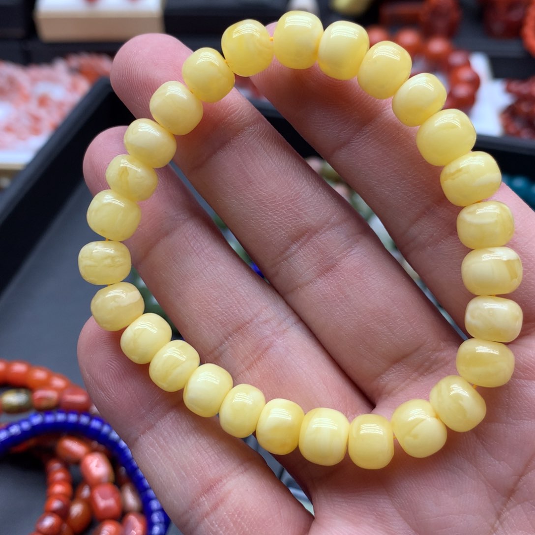 蜜蜡手链未镶嵌平**乐