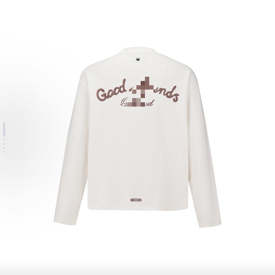 烫钻小狗毛巾绣轻奢时尚长袖T恤 男女同款