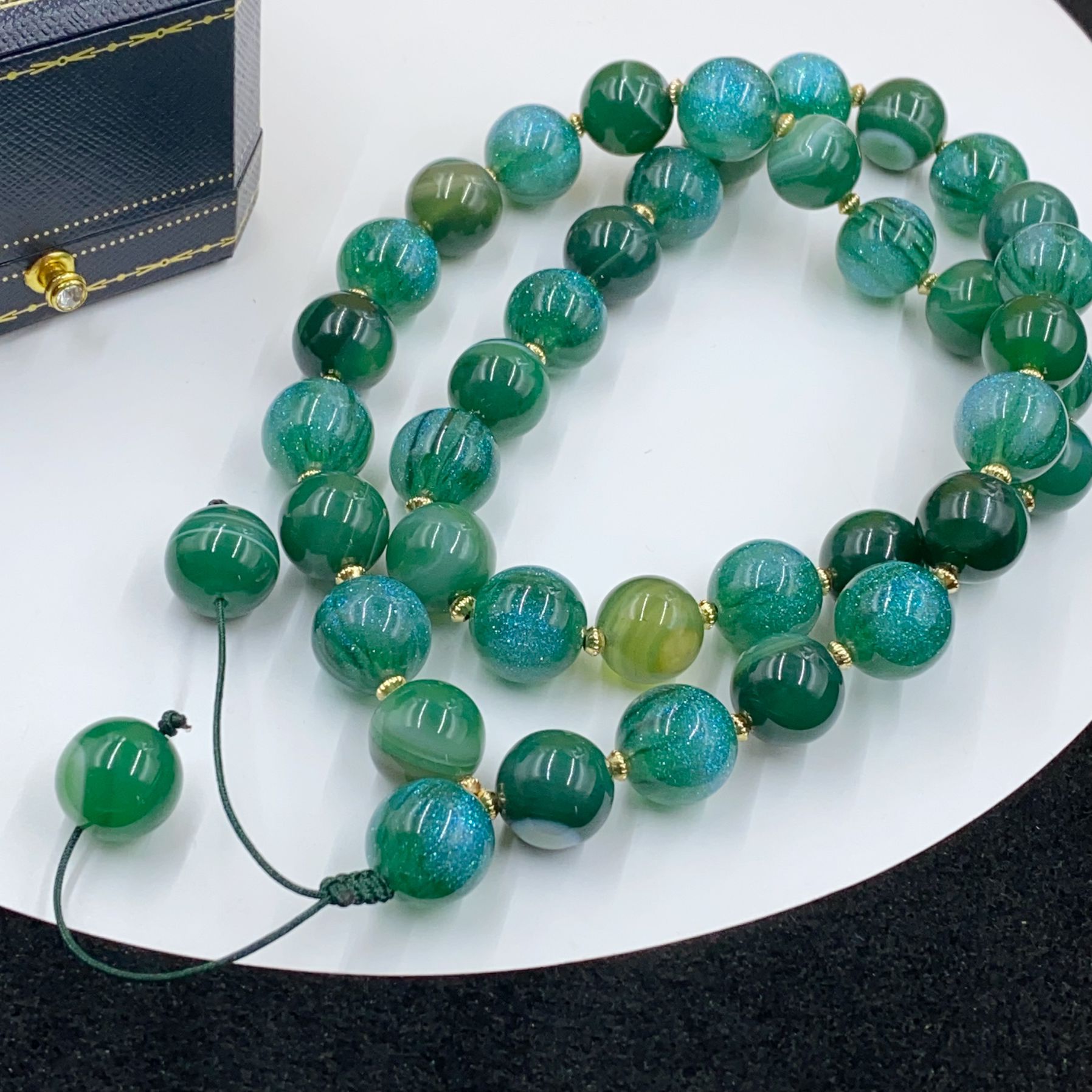 4218   绿色珠珠项链多样性发货