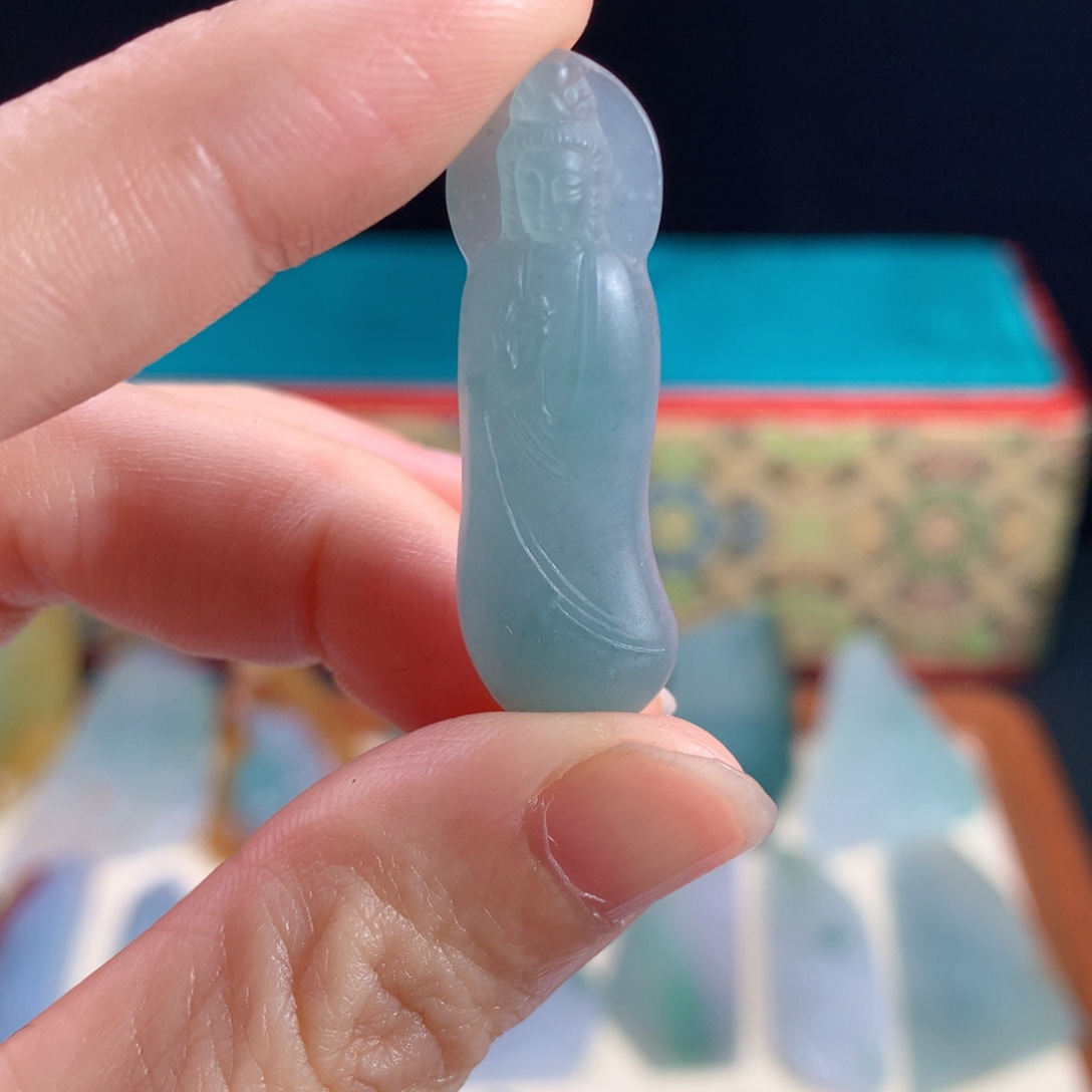 定制翡翠未镶嵌天然翡翠包抛光