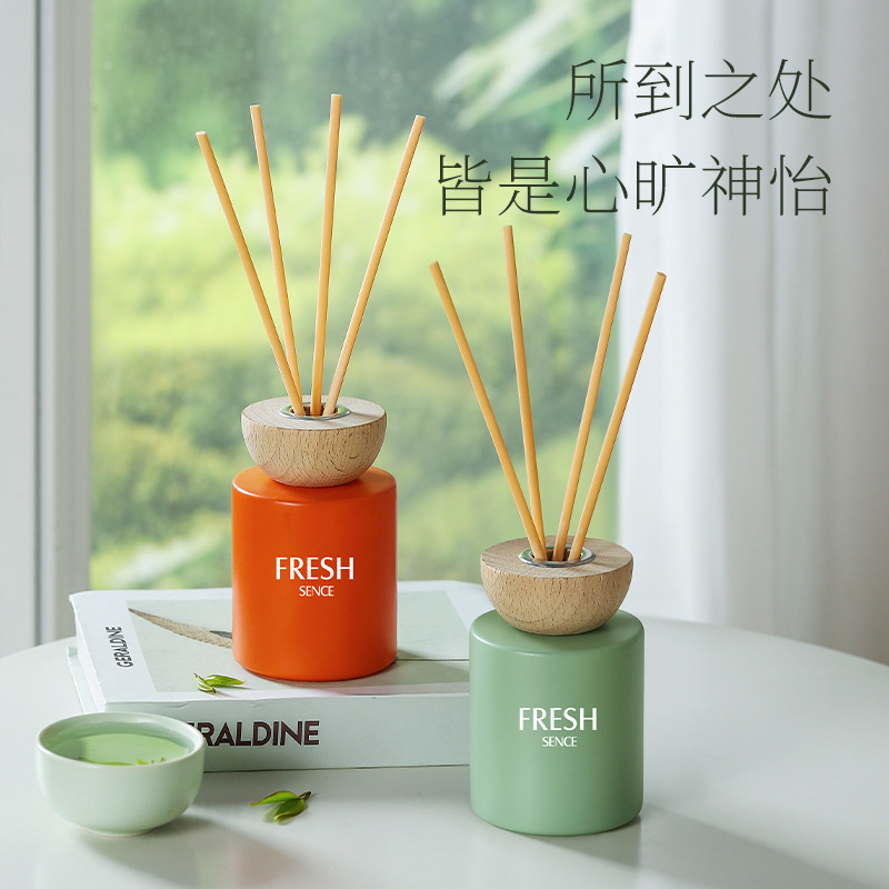清新自然茶香系列无火香薰精油天然祛味藤条熏香持久留香伴手礼品