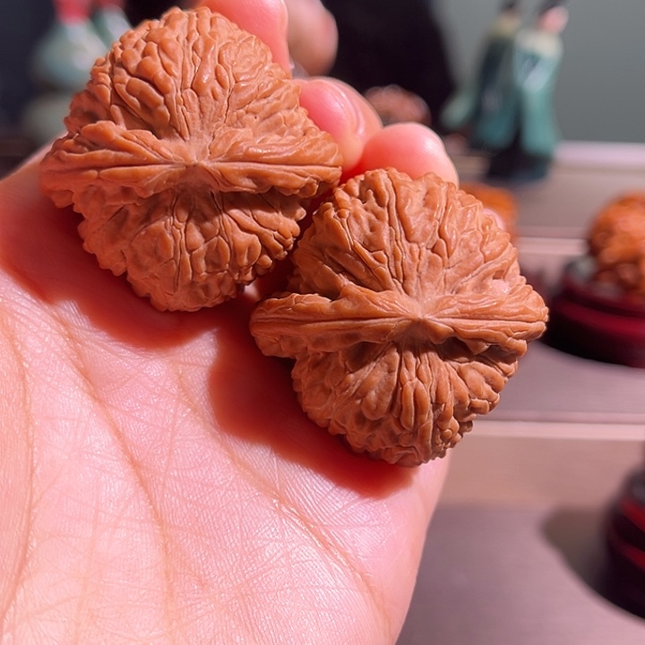 把件文玩核桃白狮子