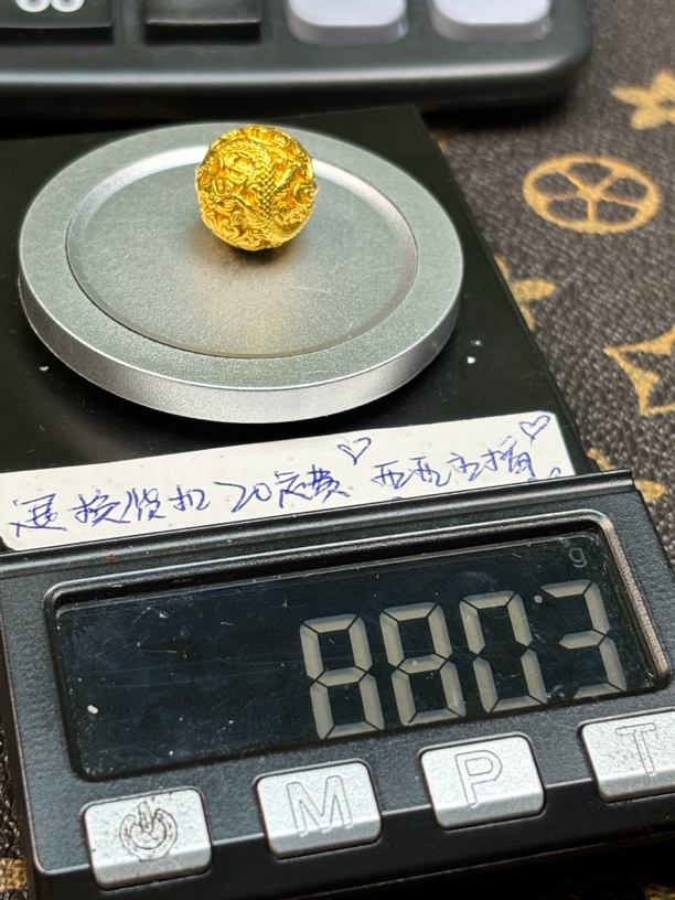 足金999卡14龙珠